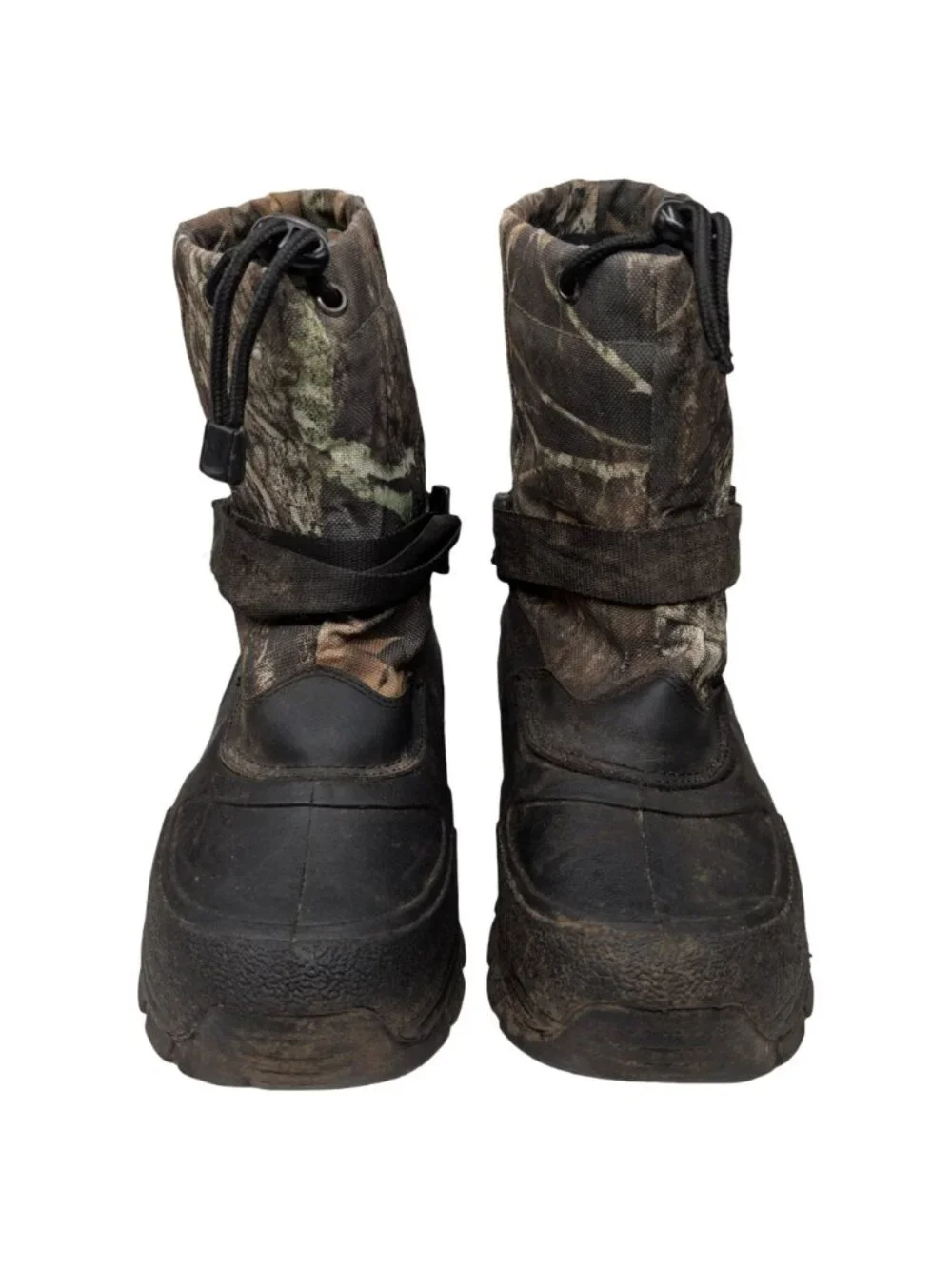 Game Winner Camo Hunting Boots Boys Green Brown Outdoor Winter Snow Size 4